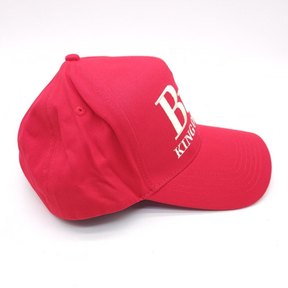 Budweiser Bud King Of Beers Pacsun Snapback Trucker Hat Red Embroidered Ball Cap - Picture 4 of 7